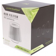 Filtru Aer Sport, Conic 155X130X120 Mm, Verde Lime / Crom, Adaptoare: 60, 63, 70 MM Carmotion 86008