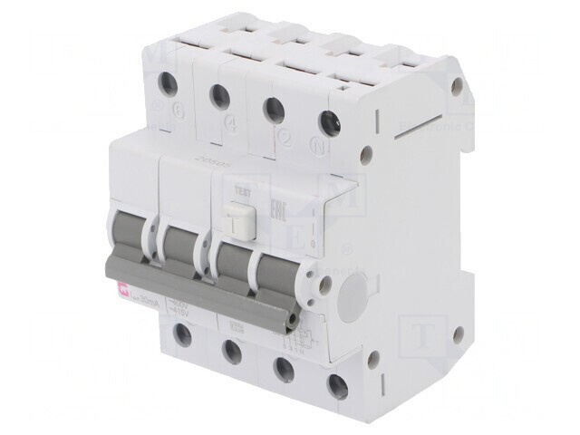 &Icirc;ntrerupător RCBO 25A 30mA 3 Poli 230/400VAC