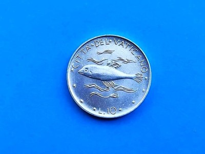10 Lire 1974 Vatican-UNC-Rar -in realitate arata bine!! foto