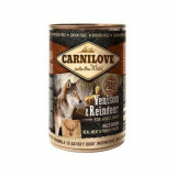 Hrana umeda pentru caini Carnilove Wild Meat Adult Vanat &amp; Caprioara 5 x 400 g