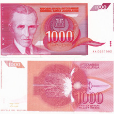 IUGOSLAVIA 1.000 dinara 1992 UNC!!!