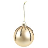 Glob de Craciun, auriu, D2422925, 8 cm, sticla, rotund