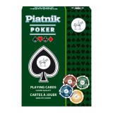 Carti de joc Poker, spate albastru - Piatnik