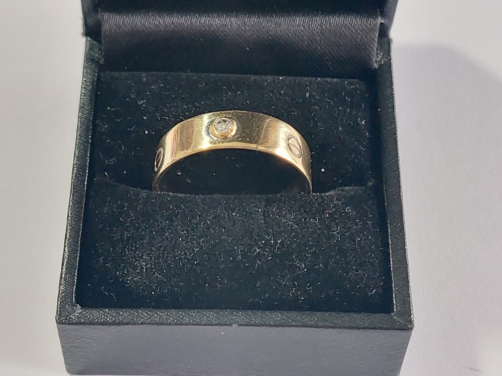Inel din aur gen Cartier cu diamant | arhiva Okazii.ro