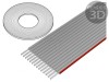 Cablu bandă 1mm litat Cu neecranat PVC gri 14x28AWG