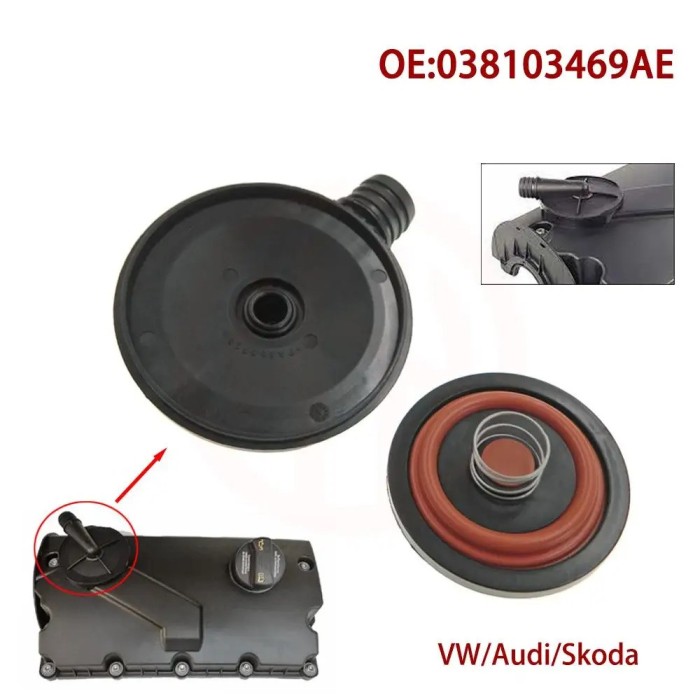 Kit de reparatie capac supapa PCV cu membrană VW Seat Ford cod OEM 038103469