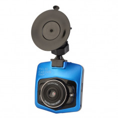 Camera video auto DVR Full HD 1080P cu LED pentru filmare nocturna, culoare Albastru/Negru foto