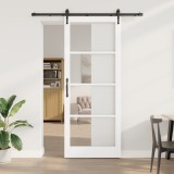 Ușă glisantă vidaXL cu set de accesorii Alb 93x232 cm Lemn solid de pin, Ușă interioară vidaXL cu sticlă &#039;ORKDAL&#039;Alb 93x232x4 cm