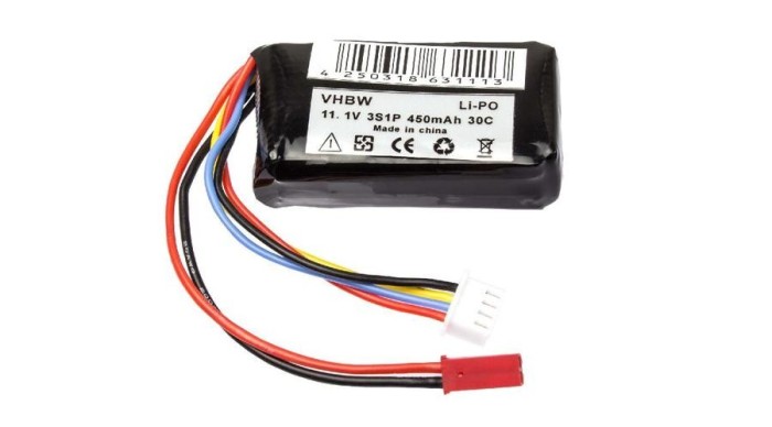 Instrument de modelism VHWB, baterie RC - 450 mAh 11.1 V Li-polimer, JST-SYP-2P