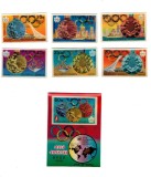 DPR Korea 1977 - Jocurile Olimpice, medalii, serie timbre si colita 3D neuzate