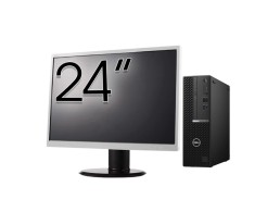 Pachet Second Hand DELL OptiPlex 5090 SFF, Intel Core i5-10500 3.10 - 4.50GHz, 8GB DDR4, 256GB SSD + Monitor 24&amp;quot; NewTechnology Media
