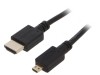 Cablu HDMI 2.0 Micro HDMI 1.8m Negru
