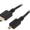 Cablu HDMI 2.0 Micro HDMI 1.8m Negru