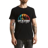 Tricou Barbati Journey Begins Here, tematica exploratorie, negru, marimea M