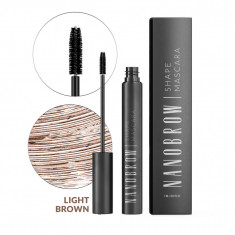 Rimel de sprancene Maro deschis Nanobrow Shape Mascara - stilizează, fixează