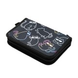 Penar neechipat Kity Cats,1 compartiment, 2 extensii,negru,20x14x4 cm