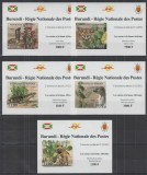 135-BURUNDI-8=5 colite nestampilate nedantelate CACTUSI SI FAUNA AFRICANA,MNH, Nestampilat