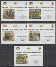 135-BURUNDI-8=5 colite nestampilate nedantelate CACTUSI SI FAUNA AFRICANA,MNH