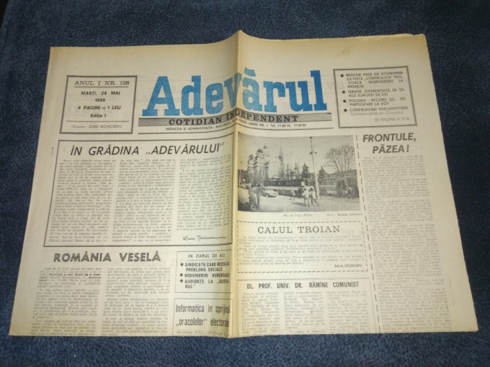 ZIARUL ADEVARUL 29 MAI 1990