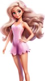 Cumpara ieftin Sticker decorativ, Barbie, Roz, 90 cm, 8402ST-4, Oem