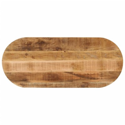 Blat de masă oval, 80x40x3,8 cm, lemn masiv mango brut foto