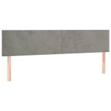 Cumpara ieftin Tablii de pat, gri deschis, 200x5x78/88 cm, catifea