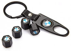 Set 4 capacele de ventil pentru anvelope auto BMW+breloc foto