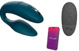 Vibrator Cuplu Sync 2, Silicon, Telecomanda Wireless, Bluetooth, Free App, USB, IPX 7, Verde, We-Vibe