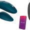 Vibrator Cuplu Sync 2, Silicon, Telecomanda Wireless, Bluetooth, Free App, USB, IPX 7, Verde