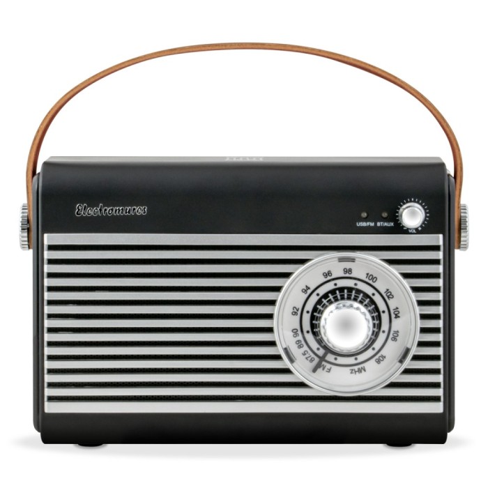 Radio retro cu difuzor Bluetooth Electromures EM 1007, 1500 mAh, Autonomie 6 ore - NOU