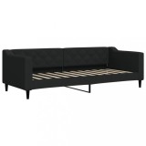 Cumpara ieftin Pat de zi, negru, 80x200 cm, material textil