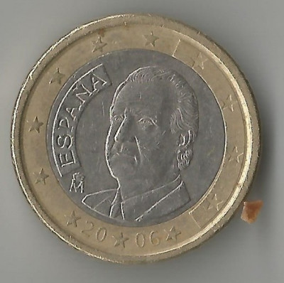 Spania, 1 euro de circulatie, 2006, circ. foto