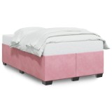 Cumpara ieftin Cadru de pat fara saltea roz 120x190 cm catifea