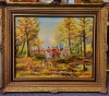 Tablou scena de vanatoare - Fisher, Scene gen, Ulei, Realism