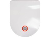 FALA Capac toaleta super slim in forma de D cu soft close, alb