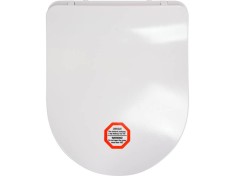 FALA Capac toaleta super slim in forma de D cu soft close, alb