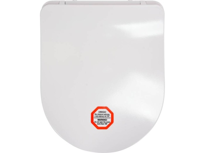 FALA Capac toaleta super slim in forma de D cu soft close, alb