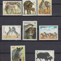 RWANDA FAUNA 1984 MI. 1283-1290 MNH