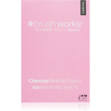 Cumpara ieftin Brushworks Charcoal Blotting Papers foițe cu efect matifiant 100 buc