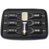 Set 6 Avertizoare Pescuit FL cu Statie JY-71-6, Sensibilitate/Ton/Volum Reglabil, Semnal 200m, LED, Jack Swingere, Baterii AAA