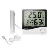 Ceas Digital cu Termometru Higrometru Interior/Exterior, Alarma, HTC-2, Celsius/Fahrenheit