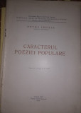 Petru Iroaie, Caracterul poeziei populare, Cernauti 1937, dedicatie