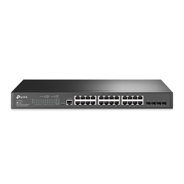 Switch TP-Link cu management L2, 24 Porturi Gigabit, 4 x SFP Gigabit &quot;SG3428&quot; (timbru verde 2 lei)
