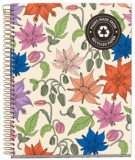 Caiet A5 120 file matematica Eco Flowers Vintage Lily, MiquelRius