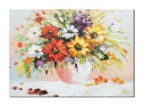 Cumpara ieftin Tablou 3D aranjamenet floral stilizat pictat manual, Ikebana, 70x50cm ulei pe panza in relief, Valentin Pop