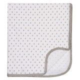 Patura din Bumbac, pentru Patut, Model cu Stele, Gri, 90 x 80 cm, Oem