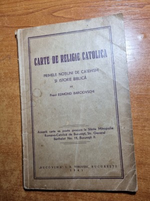 carte de religie catolica - primele notiuni de catehism si istorie biblica-1941 foto