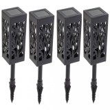 Set 4 lampi solare de gradina LED tip lampion, rezistente la apa IP44