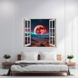 Folie imprimata color pentru decor perete locuinta, dimensiune 125 x 110cm, model: VIEW TO HAVEN 33, AVEX