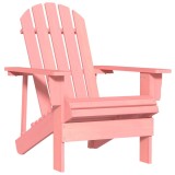Scaun de gradina Adirondack, roz, lemn masiv de brad